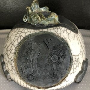 Boîte Raku demi sphère cbaucreation