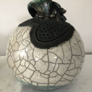 Raku Boite boule céramique cbaucreation