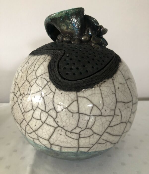 Raku Boite boule céramique cbaucreation